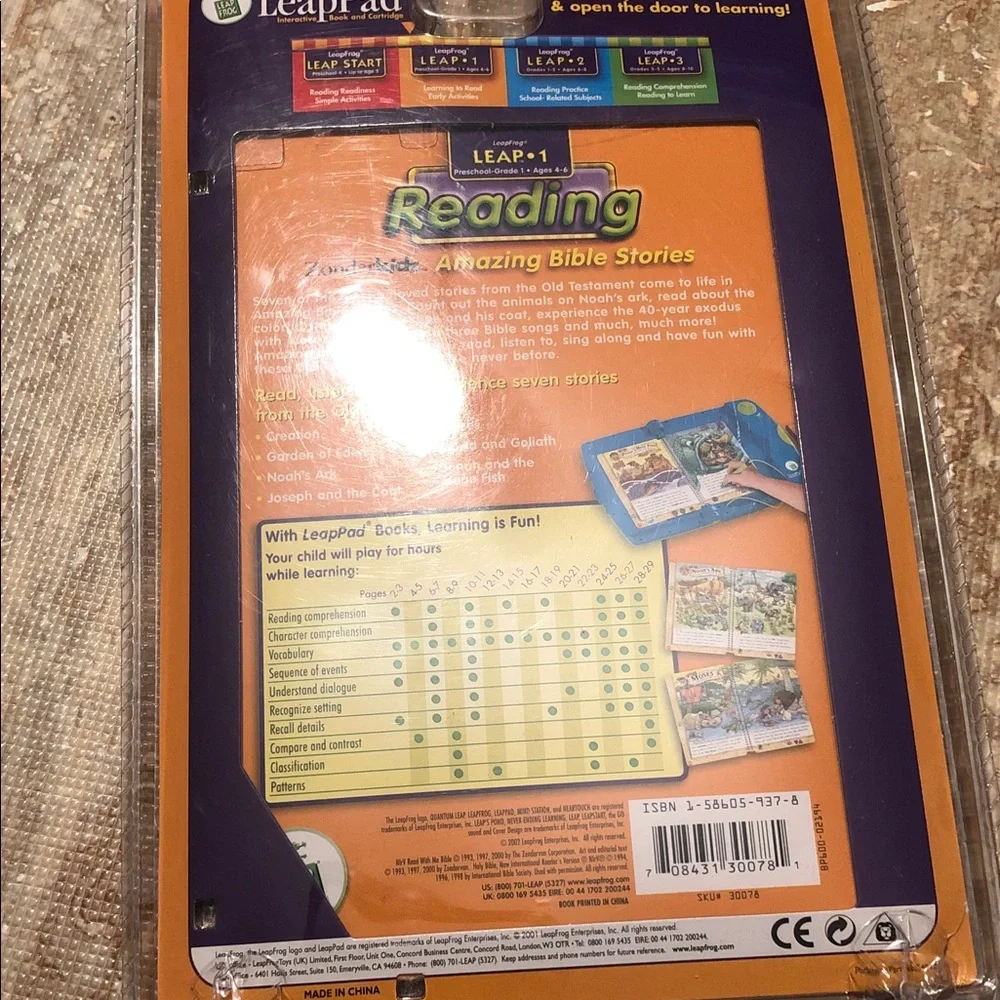 🆕LeapFrog LeapPad Reading Cartridge & Activity Book - Orange